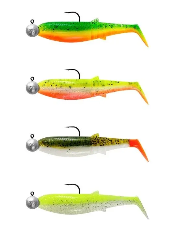 Savage Gear Cannibal Shad 10cm 9gr+10gr #3/0 Dark Water 4+4 Adet Sahte Balık